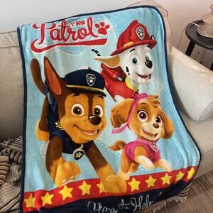 PAW Patrol Kids Soft Plush Throw Blanket 36x47” Nickelodeon ‘Here to Help’
